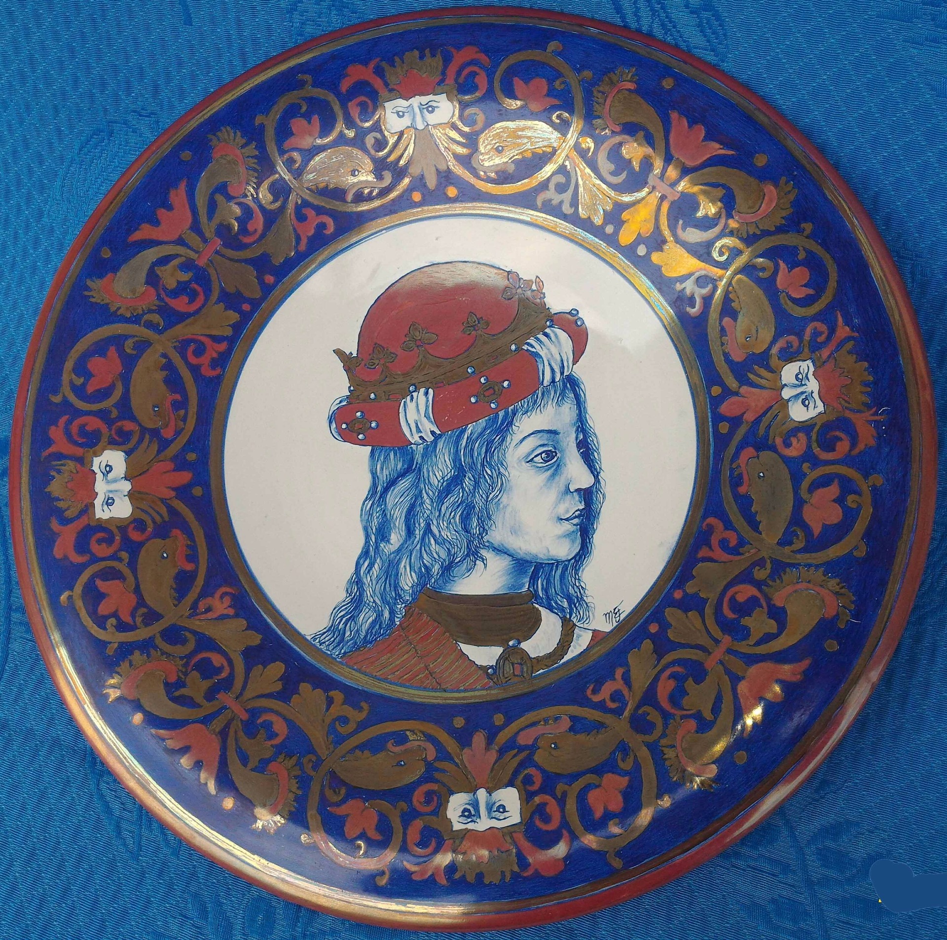 piatto lustro oro e rubino